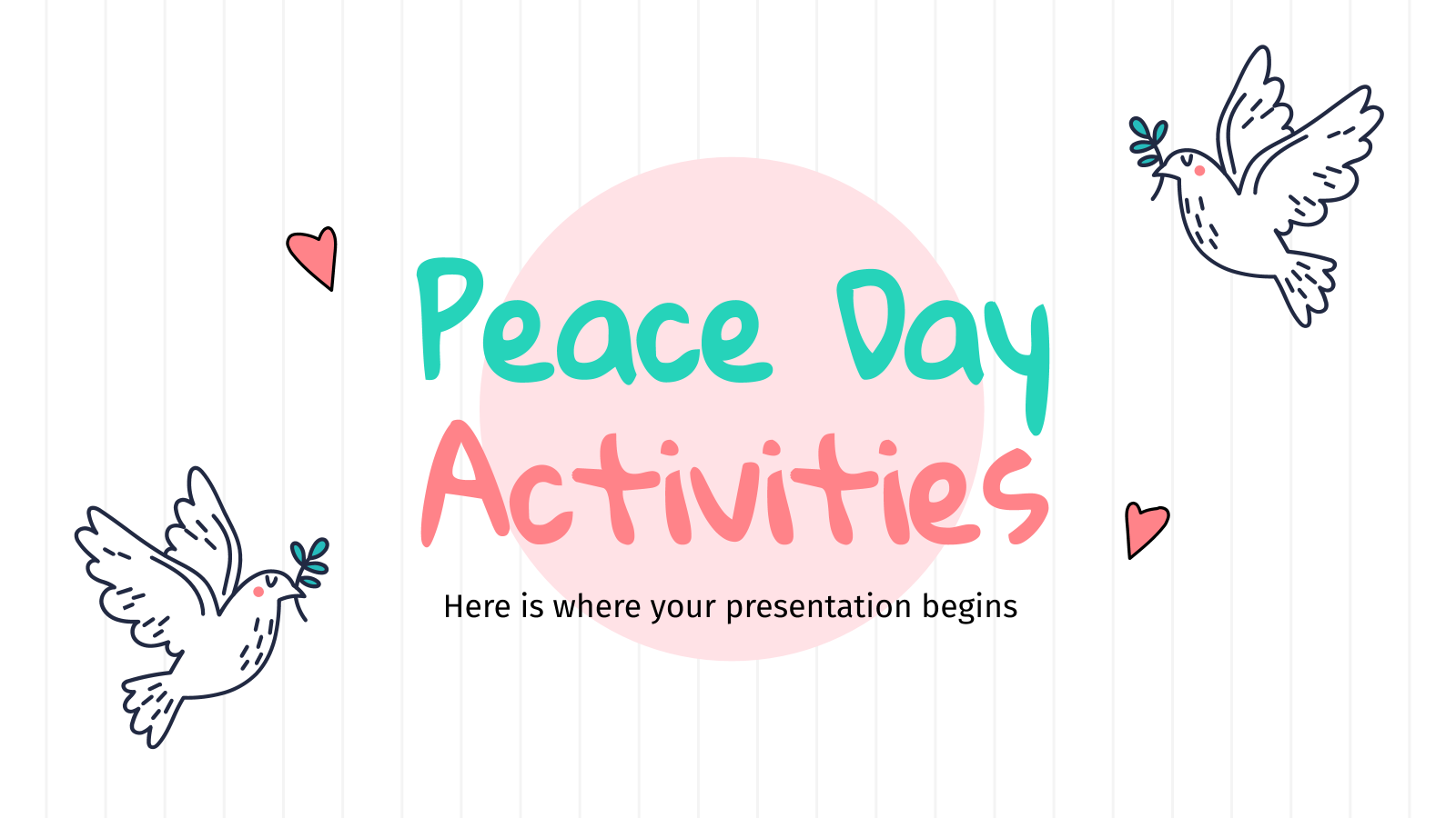 和平日活动PowerPoint模板
